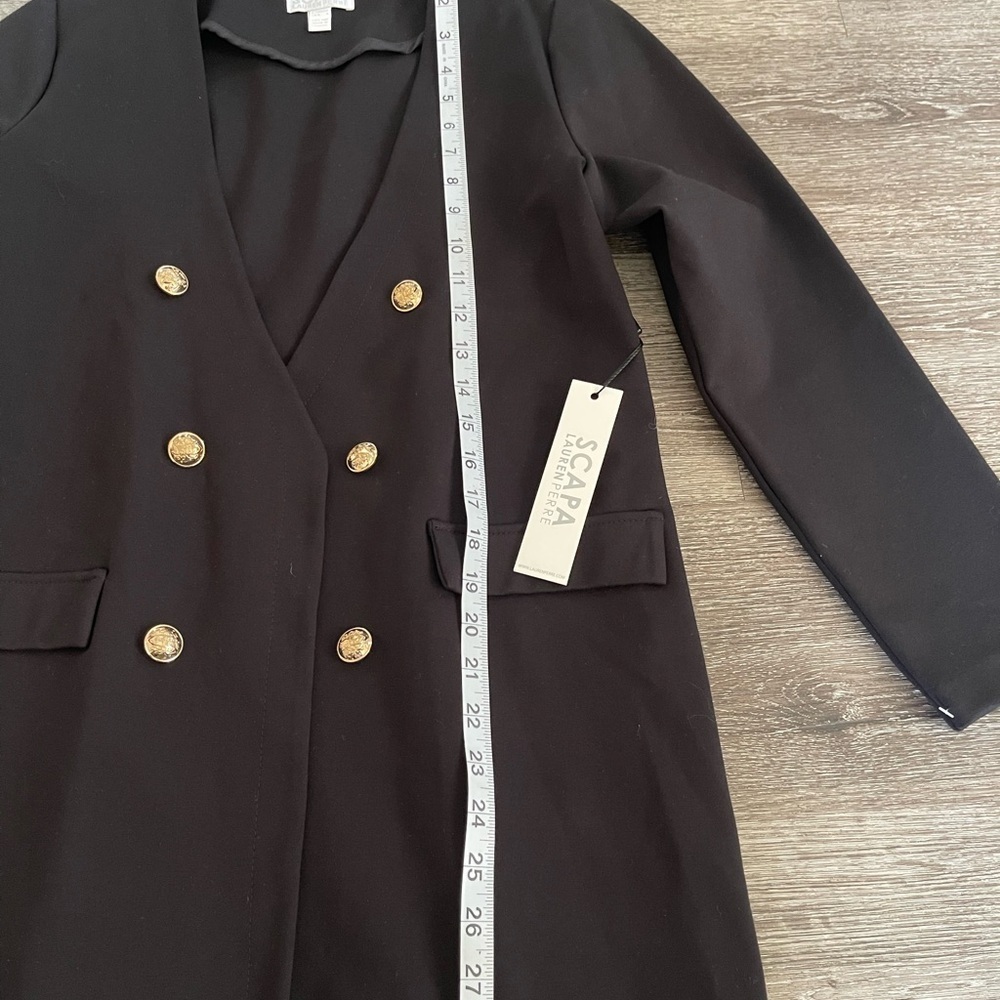 Scarpa Black and Gold Double-Breasted Blazer - Picture 5 of 9